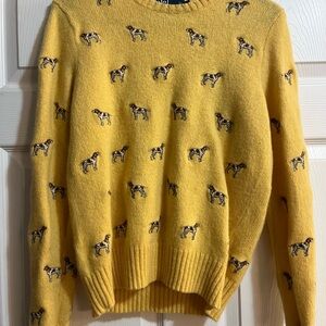 Ralph Lauren Wool Yellow Dog Pattern Sweater